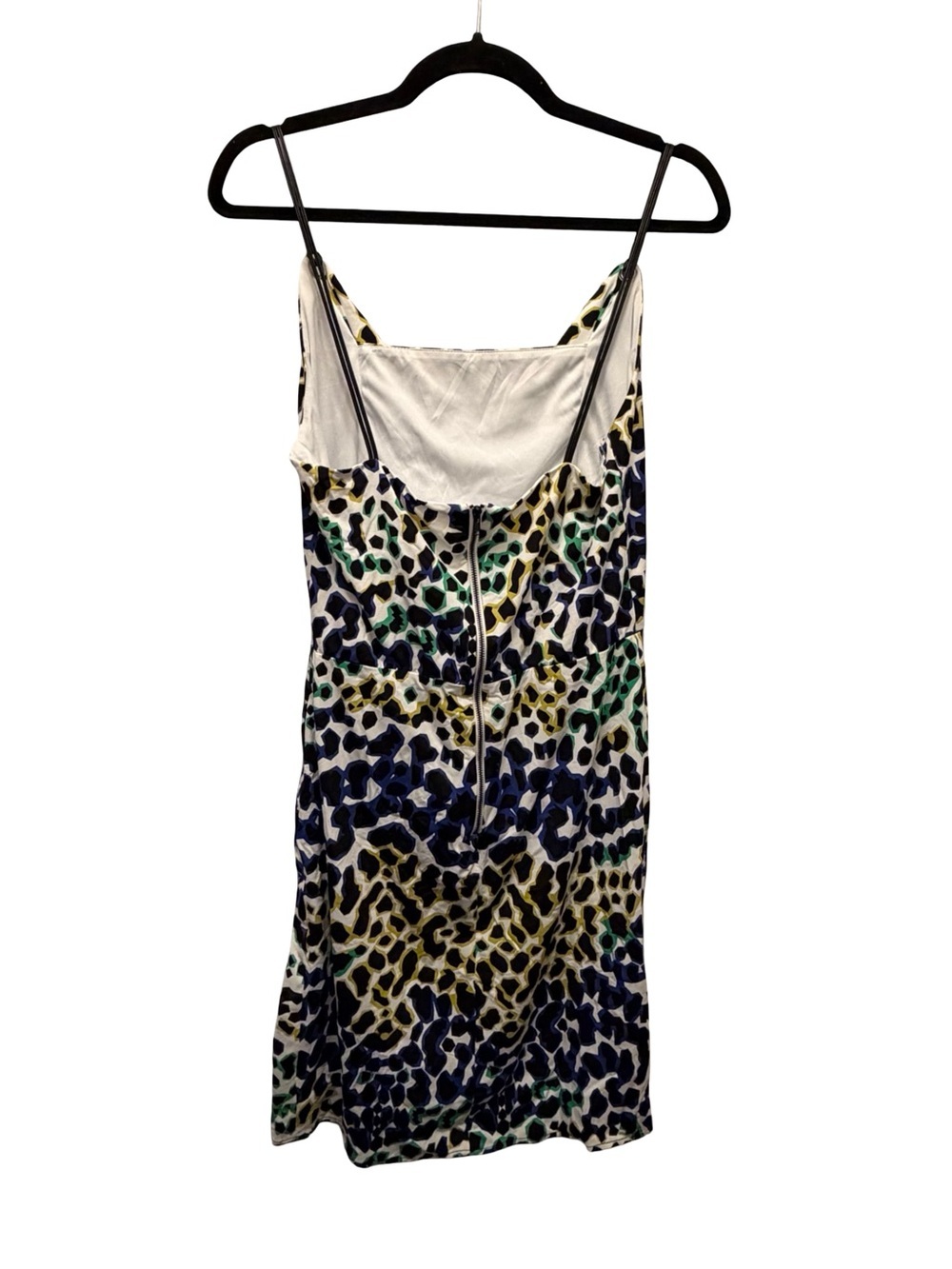 NWT Milly Leopard Print Sheath Dress Women's M Blue Green Cocktail Mini Feminine - Picture 3 of 10